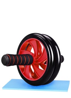 Generic AB Wheel Roller for Total Body Exerciser With Knee Mat - Red  - Image 1