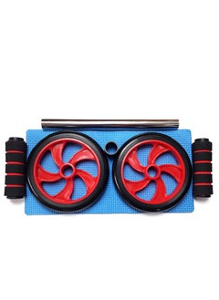 Generic AB Wheel Roller for Total Body Exerciser With Knee Mat - Red  - Image 3