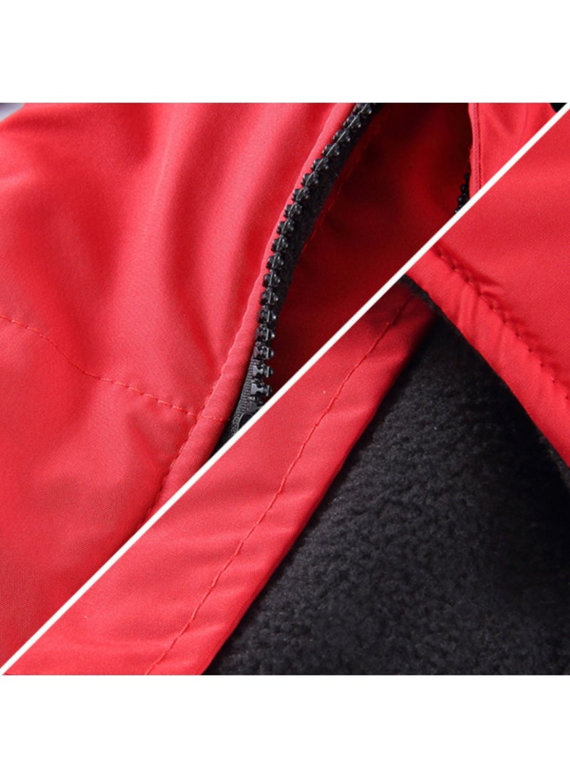 Dog Coat with Harness Puppy Coats Small Dog Harness Jacket Winter Jackets for Smal Medium Large Dogs,  Red - Image 4