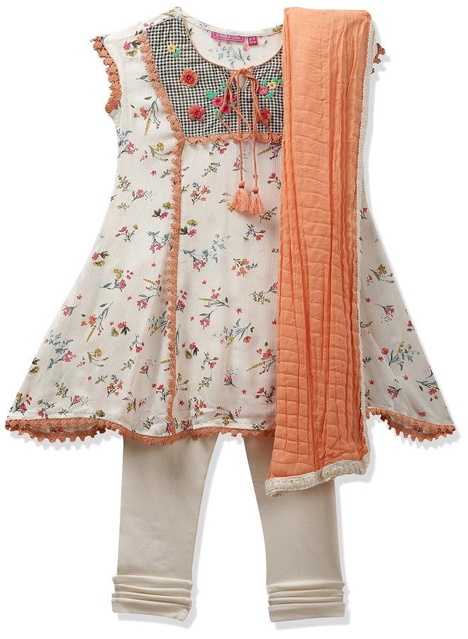 BIBA GIRL PRINTED FITTED KID(KW3155_OFF WHITE_3) - Image 1