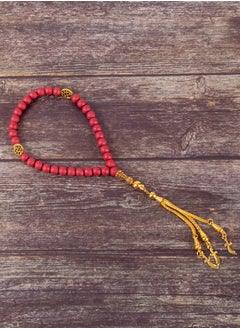 The Black Pearl Accessories Maron Alabaster Stone Prayer Bead of 33 Beads  - Image 1