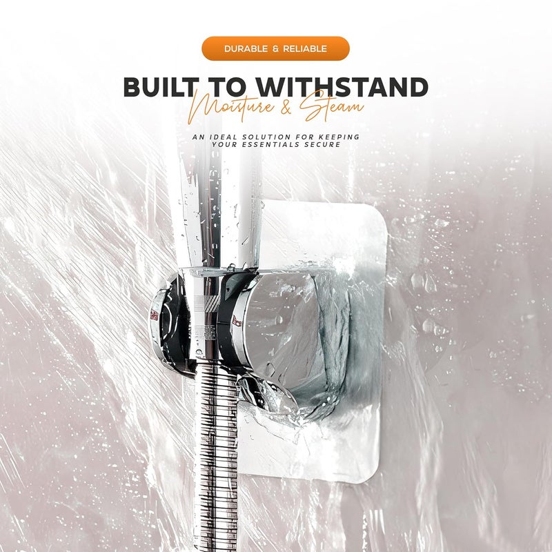 MIORAH Self Adhesive Hand Shower Holder – Wall Mount Health Faucet Holder for Bathroom, No-Drill Install - Image 3