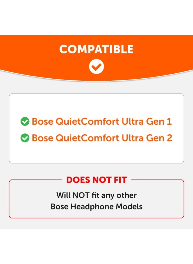 KISSUN QuietComfort Ultra Earpads, Made by Wicked Cushions | Enhanced Comfort & Durability for Bose QuietComfort Ultra Headphones | Upgraded Memory Foam & Premium Materials | Black - Image 2