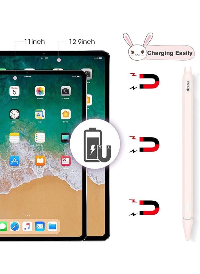 Garlo - 3 Pack Silicone Case for Apple Pencil 2nd Generation Holder Sleeve Skin Cover Accessories for iPad Pro  ,Cute Soft Grip Pouch Cap Holder and 3 Protective Nib Covers-Purple,Pink,Black - Image 1