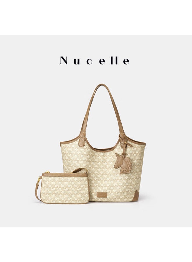 Nucelle Women's Handbag Wave Small Batch Tote Bag Large Capacity Work Commute Mother And Child Single Shoulder Bag Birthday Gift - Image 4