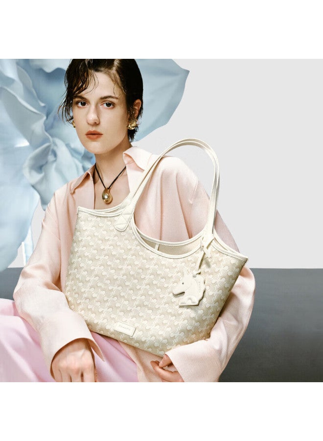 Nucelle Women's Handbag Wave Small Batch Tote Bag Large Capacity Work Commute Mother And Child Single Shoulder Bag Birthday Gift - Image 2