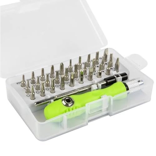 DOUSHI 32 In 1 Professional Screwdriver Kit with Case, Quality steel, Adjustable Handle, Magnetic Bit Design, Home Use Repair Tools for Electronics, Watch, Eyeglass, Phones, Computers, Toys (Green) - Image 1
