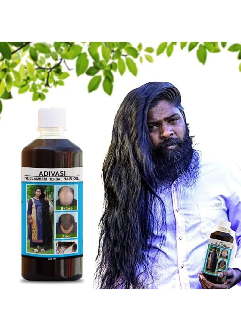 Adivasi Neelambari Adivasi Neelambari Herbal Hair oil, Basically Made By Pure Adivasi Ayurvedic Herbs 250 ML  - Image 1