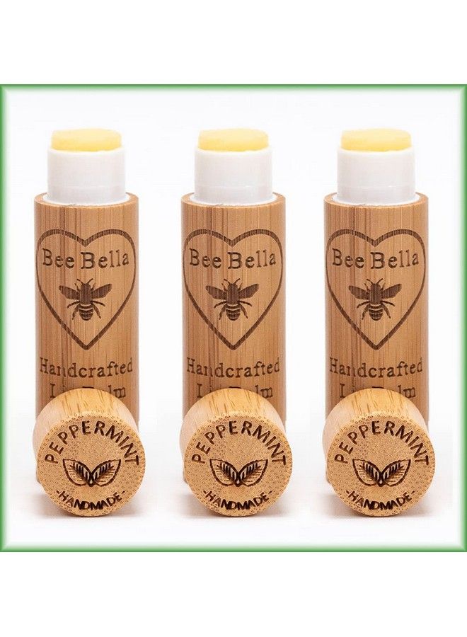 Bee Bella Lip Balm Moisturizing Lip Care 100% Natural Beeswax With Vitamin E & Peppermint Oil (3 Pack) - Image 2