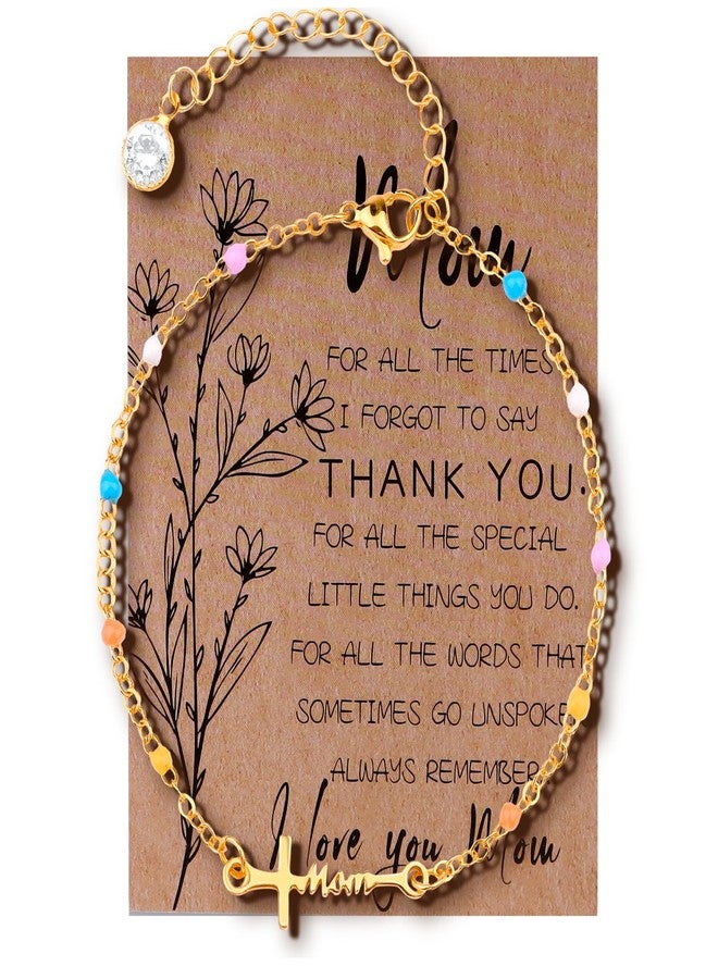 HWING Mothers Day Gifts for Women Mom, Christian Faith Cross Hand Chain Bracelet for Women, Birthday Gifts for Mom Grandma Wife, Anniversary Religious Gifts - Image 1