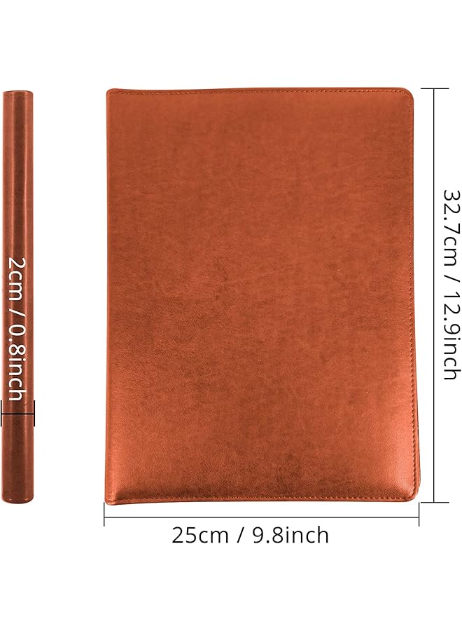 Arabest Padfolio Pu Leather Portfolio Folder Leather Business Portfolio Interview Resume Portfolio Organizer With A4 Size Writing Pad For Business School Office Conference  - Image 4