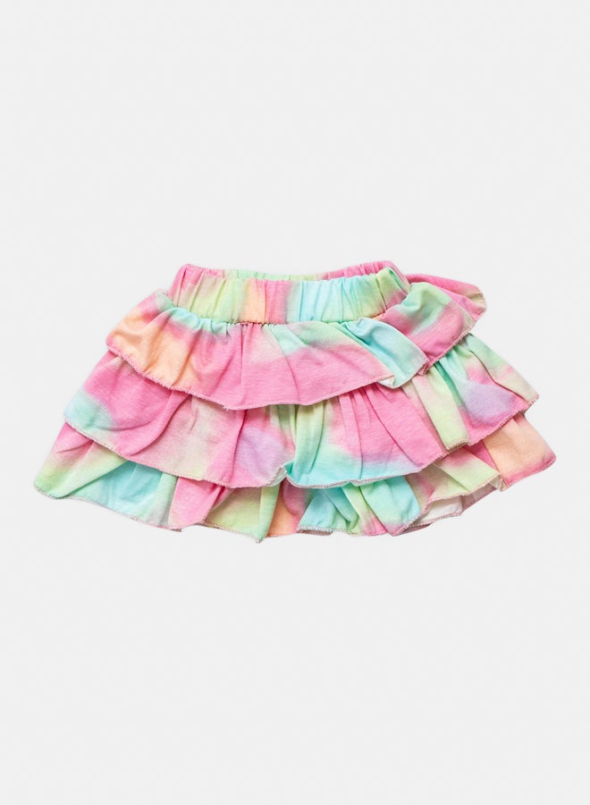 Girls Pink and Turquoise Skirt