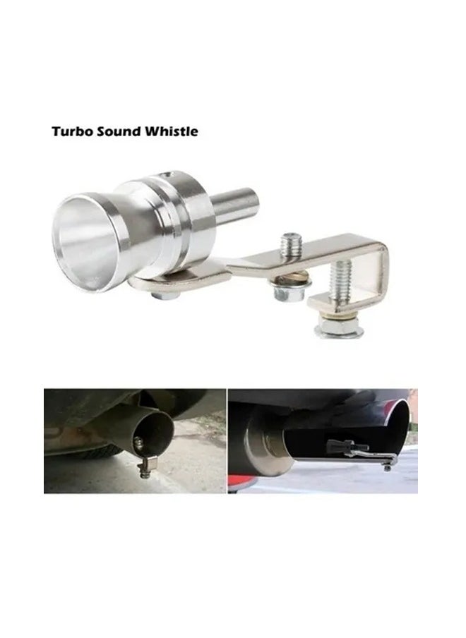 Generic - Turbo Sound Whistle Simulators, 4 Inches x 0.9 Inches Exhaust Pipe Roar Makers, Automobile Modification Accessories, Universal for Most Cars, Trucks and Vans (Silver M) - Image 1