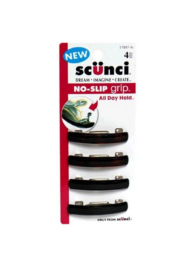 Scunci No Slip No Damage Barrette, unisex, 4 ct