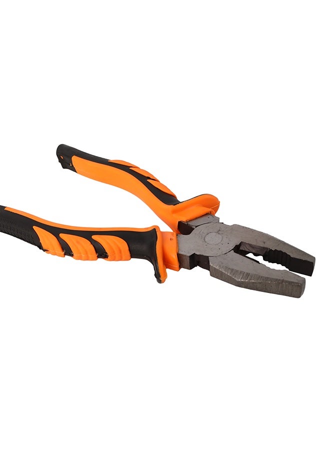 LAWAZIM Rubber Handle Combination Plier - 8inch Orange and Black - Lineman Plier with Gripping, Twisting, Bending & Cutting Functions - Ideal for Electrical Work, Construction, and Household Repairs - Image 4