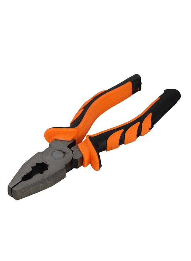 LAWAZIM Rubber Handle Combination Plier - 8inch Orange and Black - Lineman Plier with Gripping, Twisting, Bending & Cutting Functions - Ideal for Electrical Work, Construction, and Household Repairs - Image 1