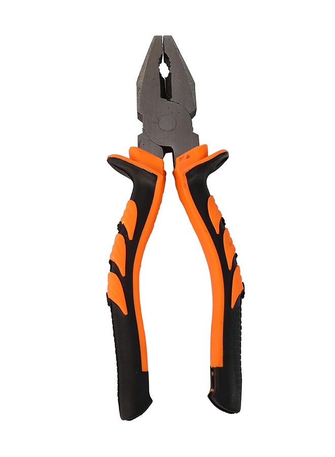 LAWAZIM Rubber Handle Combination Plier - 8inch Orange and Black - Lineman Plier with Gripping, Twisting, Bending & Cutting Functions - Ideal for Electrical Work, Construction, and Household Repairs - Image 3