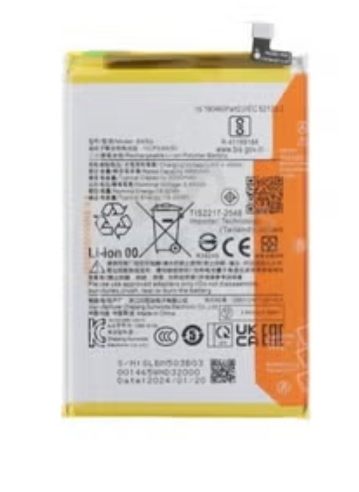 TIGER - High-Capacity 5000mAh Replacement Battery with Adhesive for Xiaomi Redmi 13C, 13C 5G, and Poco C65 | Long-Lasting Li-ion Battery Pack with Secure Installation Tape | Compatible with Original Charging & Performance Specs - Image 1