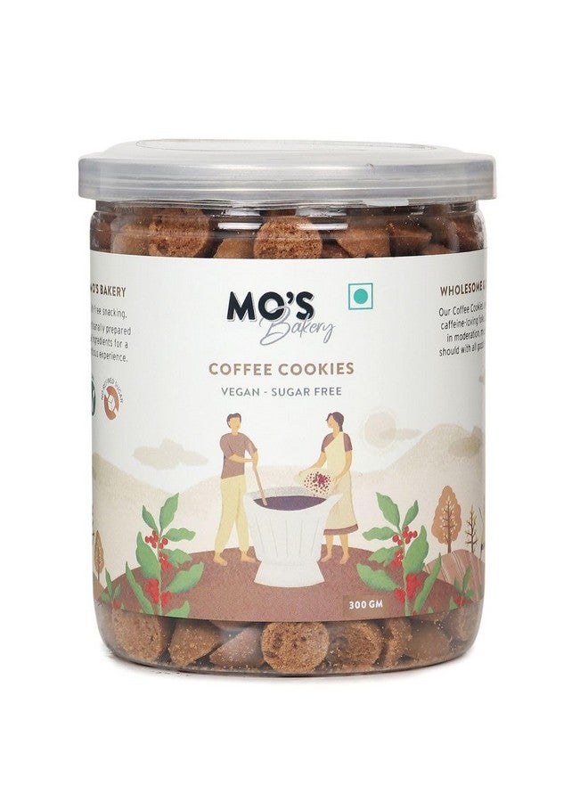 MOS Mo's Sugar Free Coffee Cookies, 300Grams | Healthy Snack for Diabetics | Vegan |100% Natural & Preservatives Free | Guilt Free Snacks - Image 1
