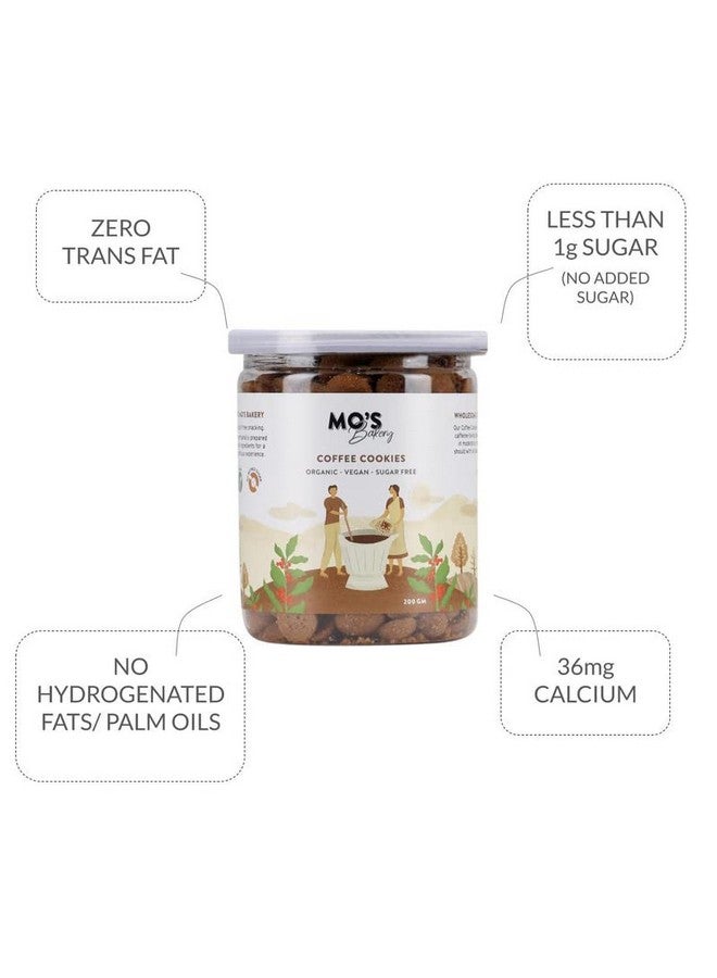 MOS Mo's Sugar Free Coffee Cookies, 300Grams | Healthy Snack for Diabetics | Vegan |100% Natural & Preservatives Free | Guilt Free Snacks - Image 5
