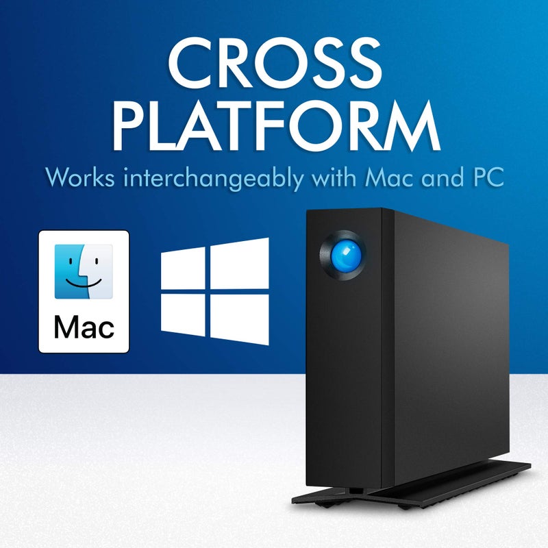 LaCie d2 Professional 10TB External Hard Drive Desktop HDD – USB-C USB 3.0 7200 RPM Enterprise Class Drives, 5 Year Warranty and Recovery Service (STHA10000800) - Image 2