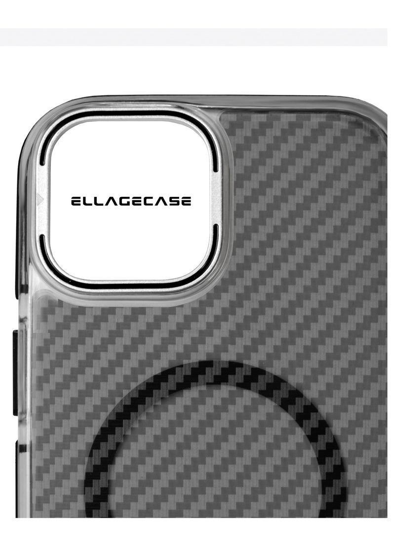 ELLAGECASE - Case with stand for iPhone 15 Plus, Solid Camera Protection, Shockproof, Compatible with Magsafe and Wireless Charging - Image 1