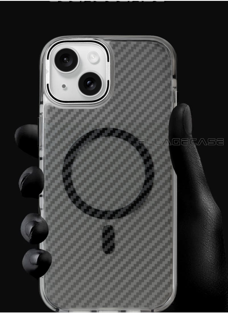 ELLAGECASE - Case with stand for iPhone 15 Plus, Solid Camera Protection, Shockproof, Compatible with Magsafe and Wireless Charging - Image 1