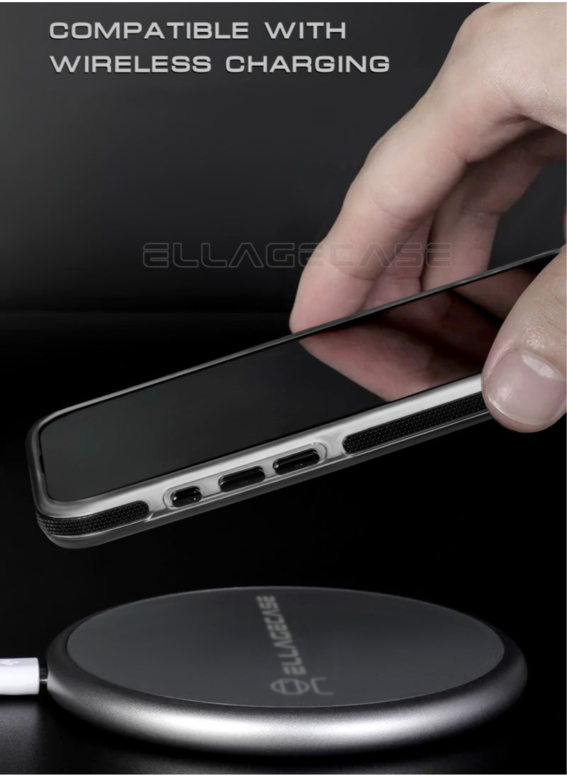 ELLAGECASE - Case with stand for iPhone 15 Plus, Solid Camera Protection, Shockproof, Compatible with Magsafe and Wireless Charging - Image 1