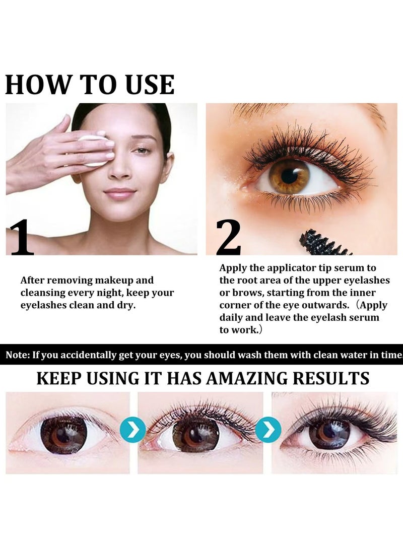 EELHOE - Eyelash Growth Serum， Applicator Brush | Promotes Fast Eyelash Growth, Thickening & Eyebrow Lift Enhancer -10ml - Image 1