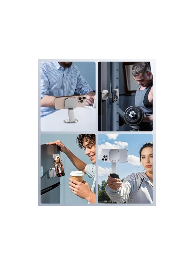 Green Tiger Dual Magnetic Phone Holder for Gym - Strong Magnet, Foldable Portable Slim Cell Phone Mount for iPhone Samsung, Accessories Gifts for Women Men, Ideal for gym, Office, Airplane Travel - Image 4