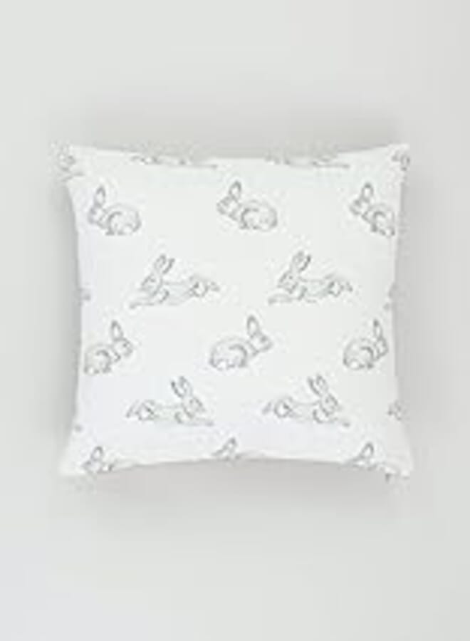 Matalan Bunny Print Cushion, 46 cm x 46 cm Size