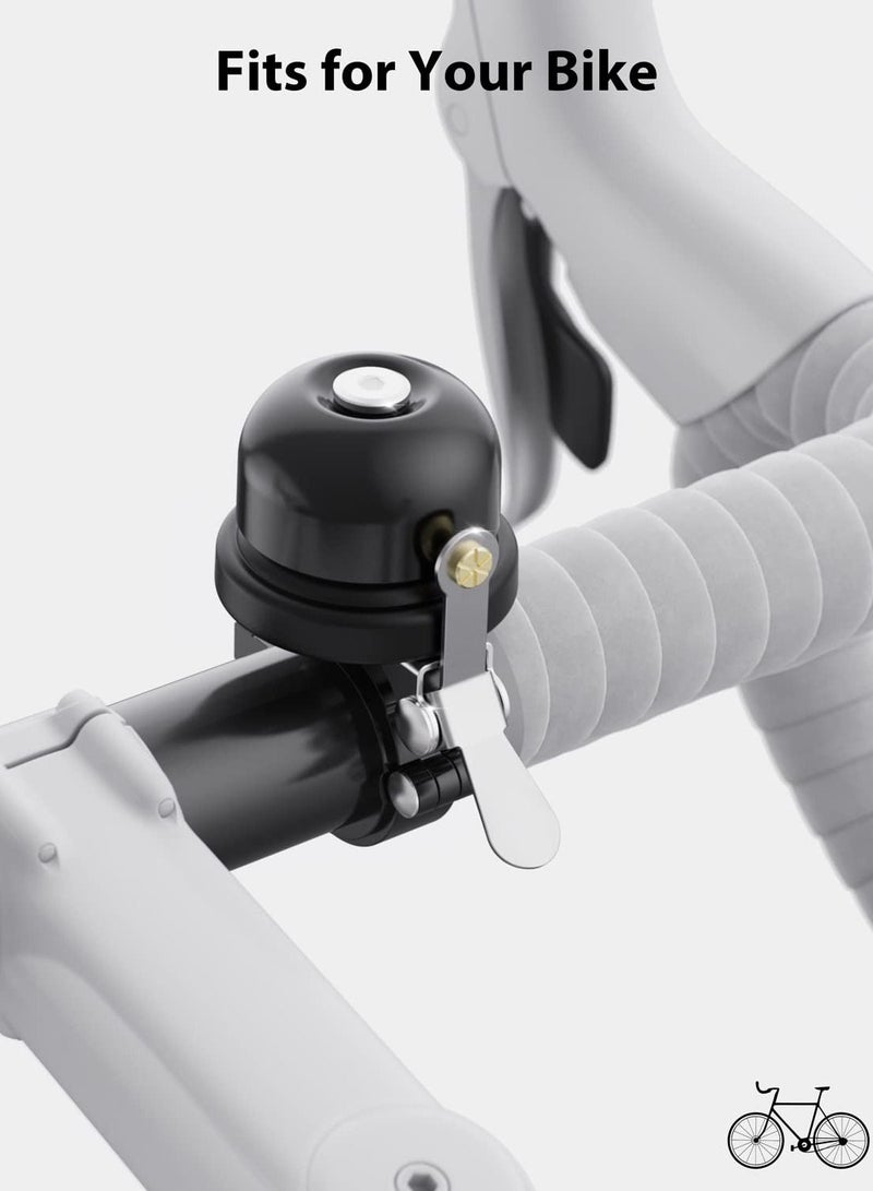 Excefore Bicycle Bell for Apple AirTag, Bike Mount with AirTag GPS Tracker Waterproof Classic Brass Holder Hides Air Tag Under Bike Bell Anti-Theft (Fits 0.87 to 1 Inch Bicycle Handlebars, Black) - Image 4