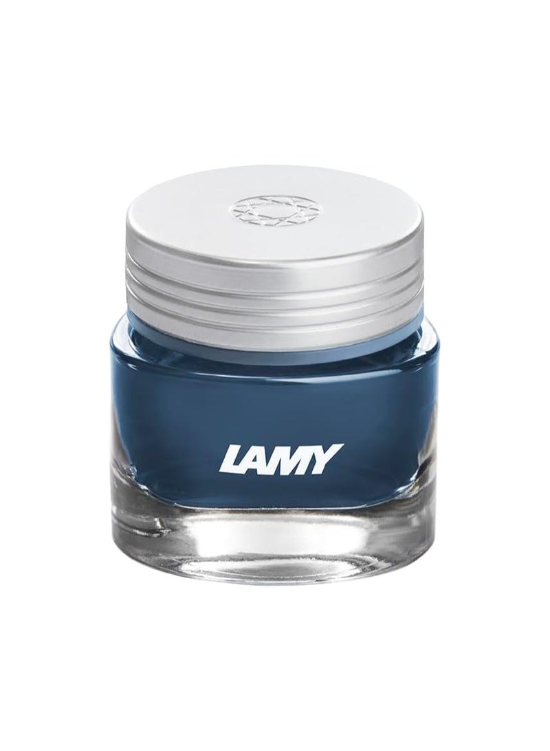 LAMY LAMY T53 380 30 ml Fountain Pen Ink Bottle Box Pack | Clean Lines & Minimalistic Design | Delivers An Exceptional Color Intensity | Benitoite - Dark Blue Crystal Ink, Pack Of 1
