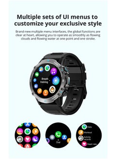 كولمي ساعة ذكية COLMI M42 بشاشة AMOLED بحجم ١.٤٣ إنش ، مع ١٠٠ نوع رياضي مختلف ،وميزات رد الأفعال الصوتية وتصاميم قوية ومتينة.  - Image 4