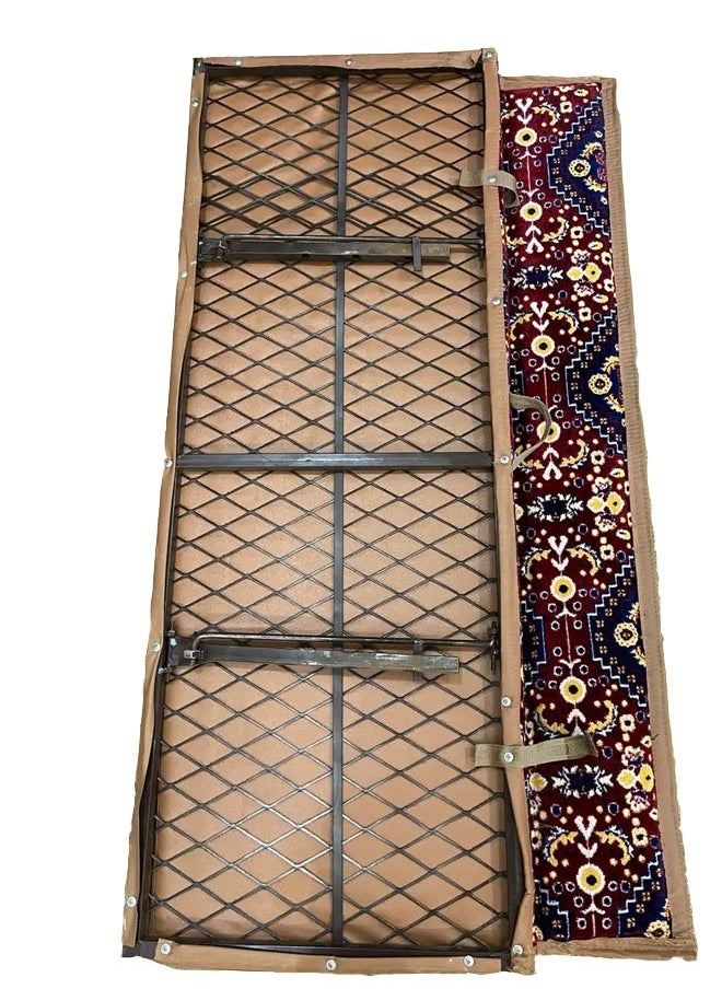 كادي ون - كرسي مع مسند ظهر تخييم ارضي قابل للطي 120 سم مقعد ارضي قابل للتعديل للرحلات في الهواء الطلق - Image 1