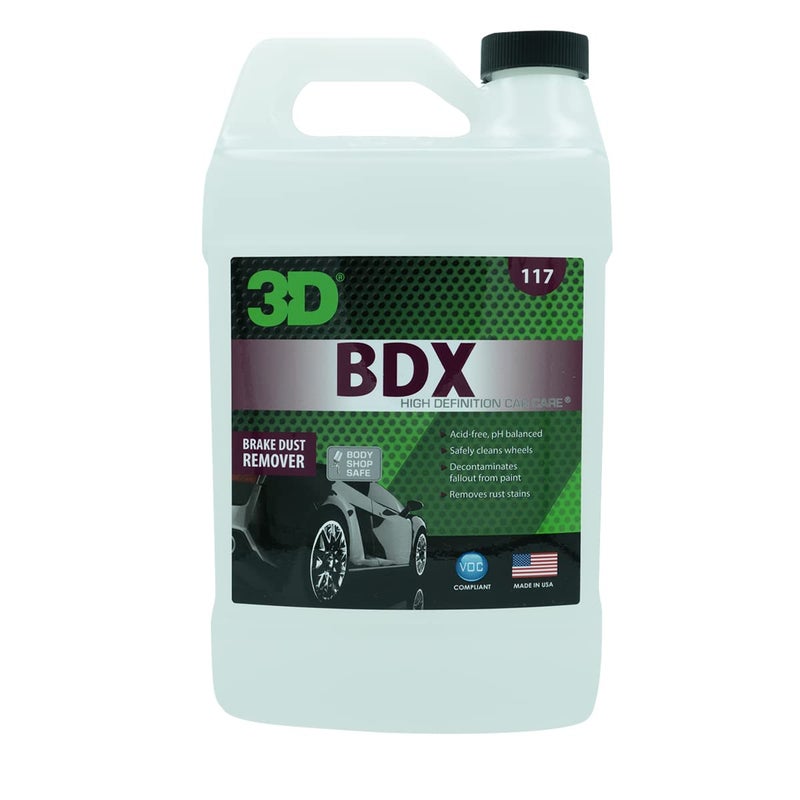 3D BDX Iron Remover  Fast Acting Fallout  Brake Dust Cleaner  Purple ColorChanging Spray for Wheels  Paint  AcidFree  Made in USA  Car Detailing  1 Gallon