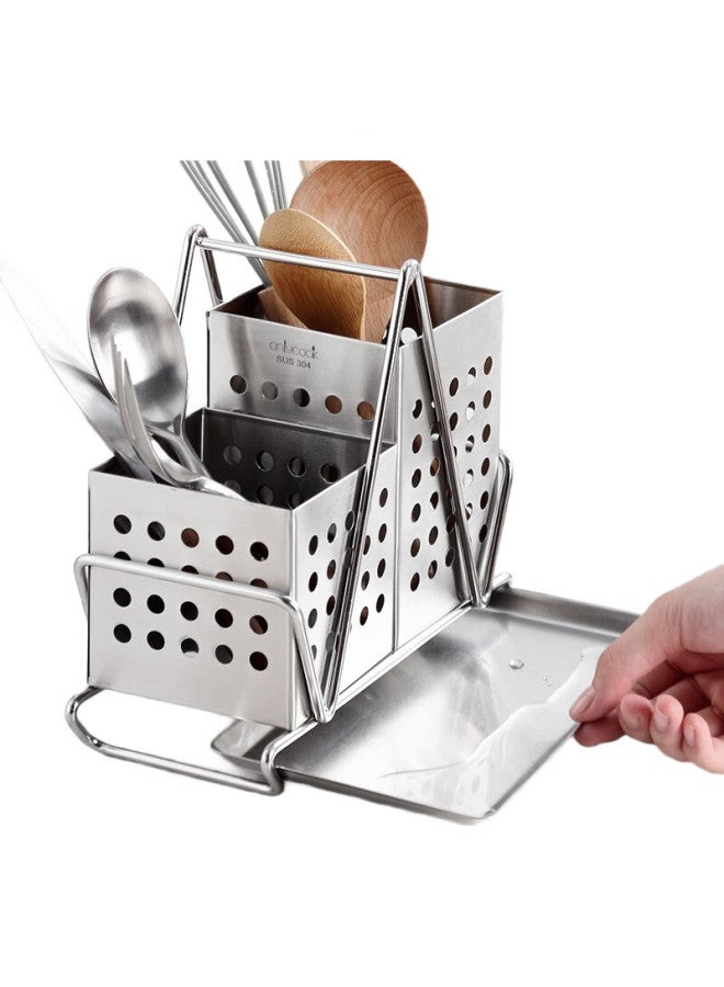 Onlycook Chopstick Storage Box, Chopstick Holder, Chopstick Rack, Chopstick Organizer, Household Draining Chopstick Basket - Image 3