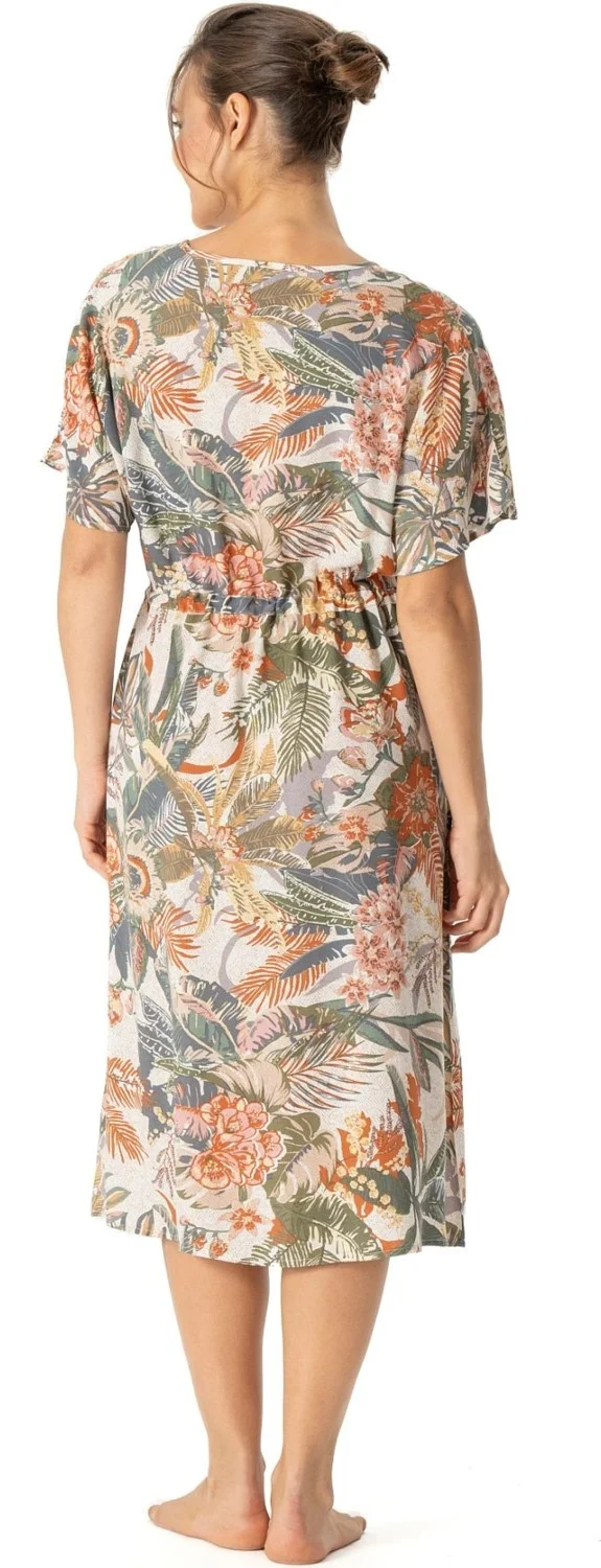 U.S. Polo Assn. 17060 Women's Short Sleeve V-Neck Dress-Patterned