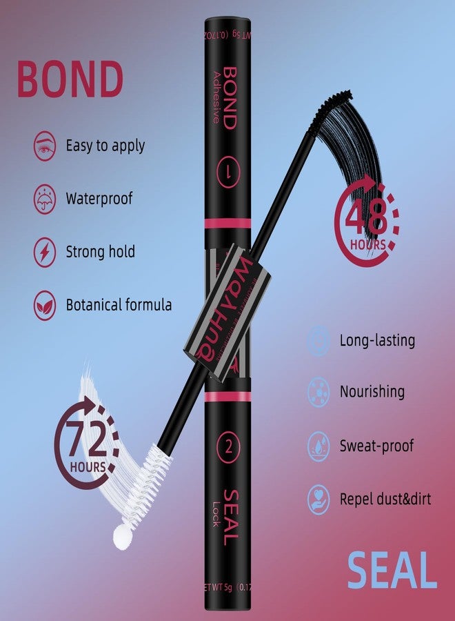 Mayhug Lash Bond and Seal Lash Glue Bond and Seal Long Lasting Strong Hold Waterproof 2 in 1 Cluster Eyelash Glue for DIY Lash Extensions - Image 4
