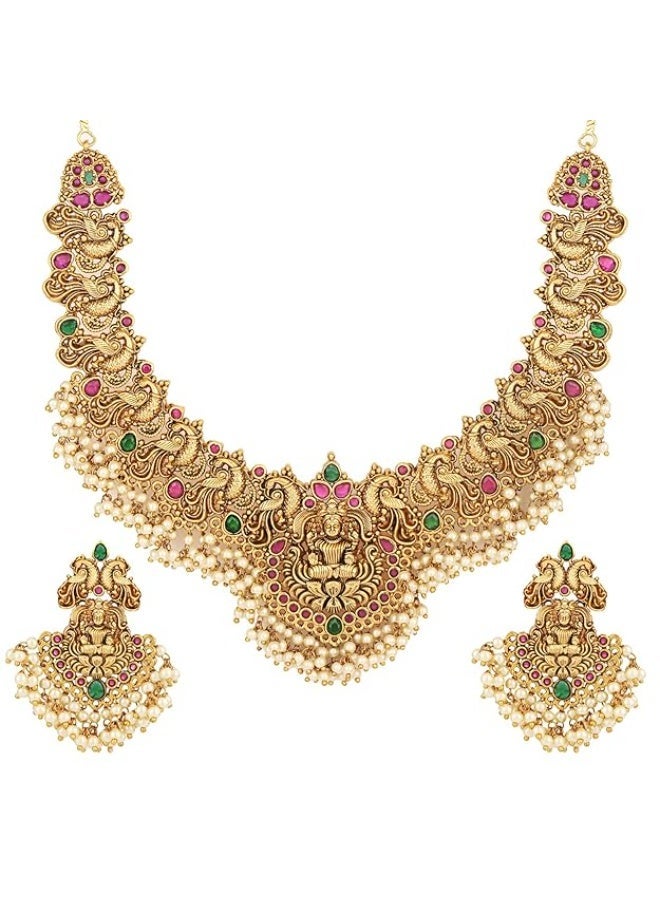 شاينينج_ديفا_فاشن أحدث مجموعة مجوهرات تقليدية أنيقة من اللؤلؤ للسيدات - Image 1