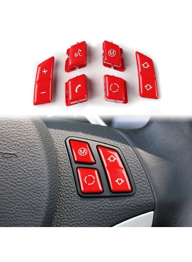 Red ABS Steering Wheel Button For BMW 1 Series 2006 2013 Interior Parts - Image 1