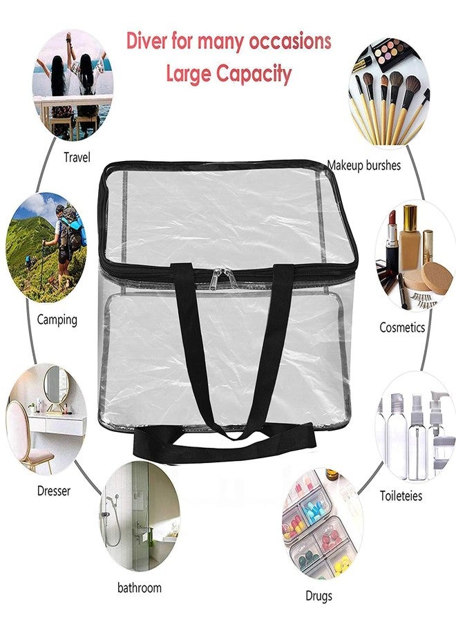 Dhyanexa Transparent Pvc Storage Bag for Saree Covers,Clothes, Lehenga, Blankets, Bedsheets, Toys, Docs | Wardrobe Organizer | Clear Storage Box Bag 2 pcs - Image 4
