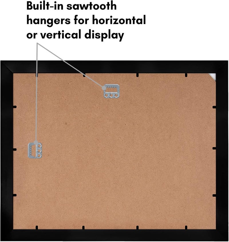 Americanflat 5x7 Double Picture Frame with ShatterResistant Glass  Fits Two 5x7 Photos or Use as One 11x14 Picture Frame  Signature Collection  Collage Frames for Wall Display  Black - Image 4