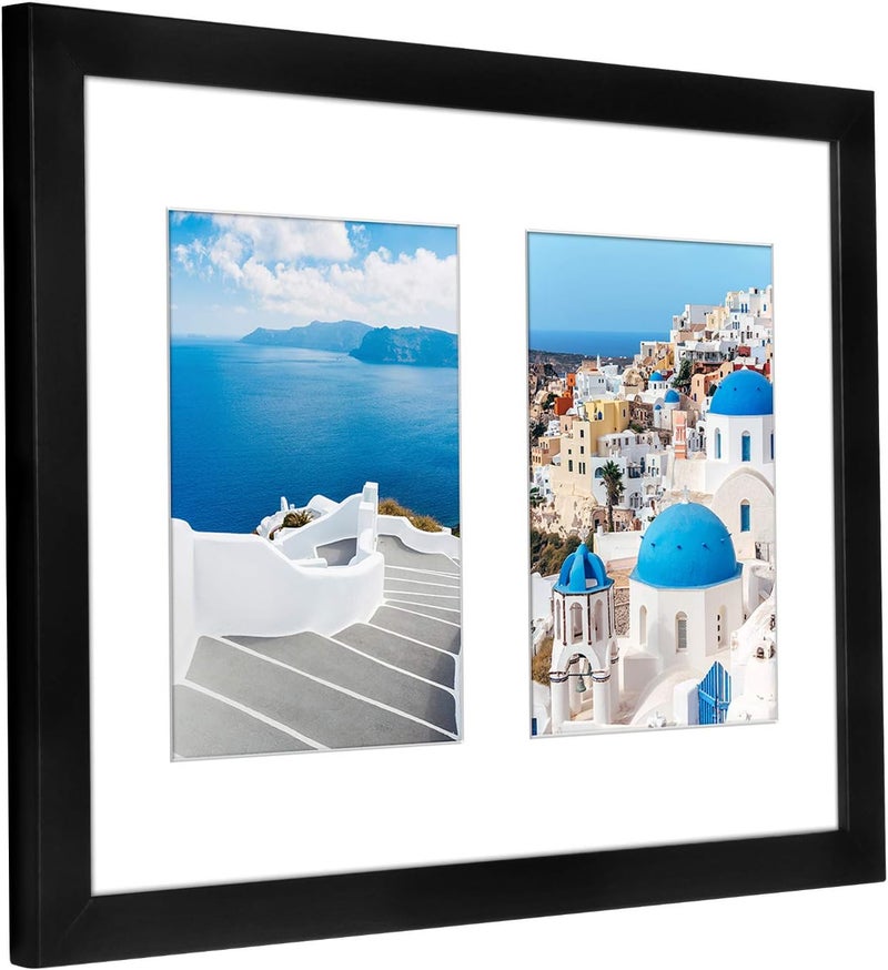 Americanflat 5x7 Double Picture Frame with ShatterResistant Glass  Fits Two 5x7 Photos or Use as One 11x14 Picture Frame  Signature Collection  Collage Frames for Wall Display  Black - Image 5