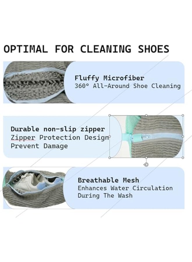 Shoe Washing Machine Bag: Laundry Shoe Bag for Washer and Dryer - Reusable Shoe Cleaning Bag for Sneaker Tennis Shoes Unstain Cleaner Kit - Image 2