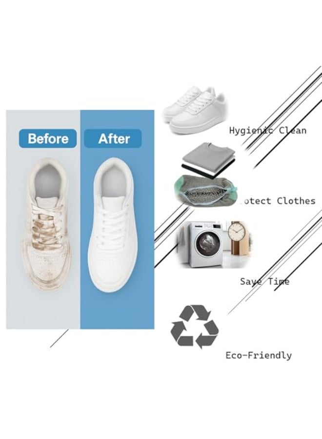Shoe Washing Machine Bag: Laundry Shoe Bag for Washer and Dryer - Reusable Shoe Cleaning Bag for Sneaker Tennis Shoes Unstain Cleaner Kit - Image 4