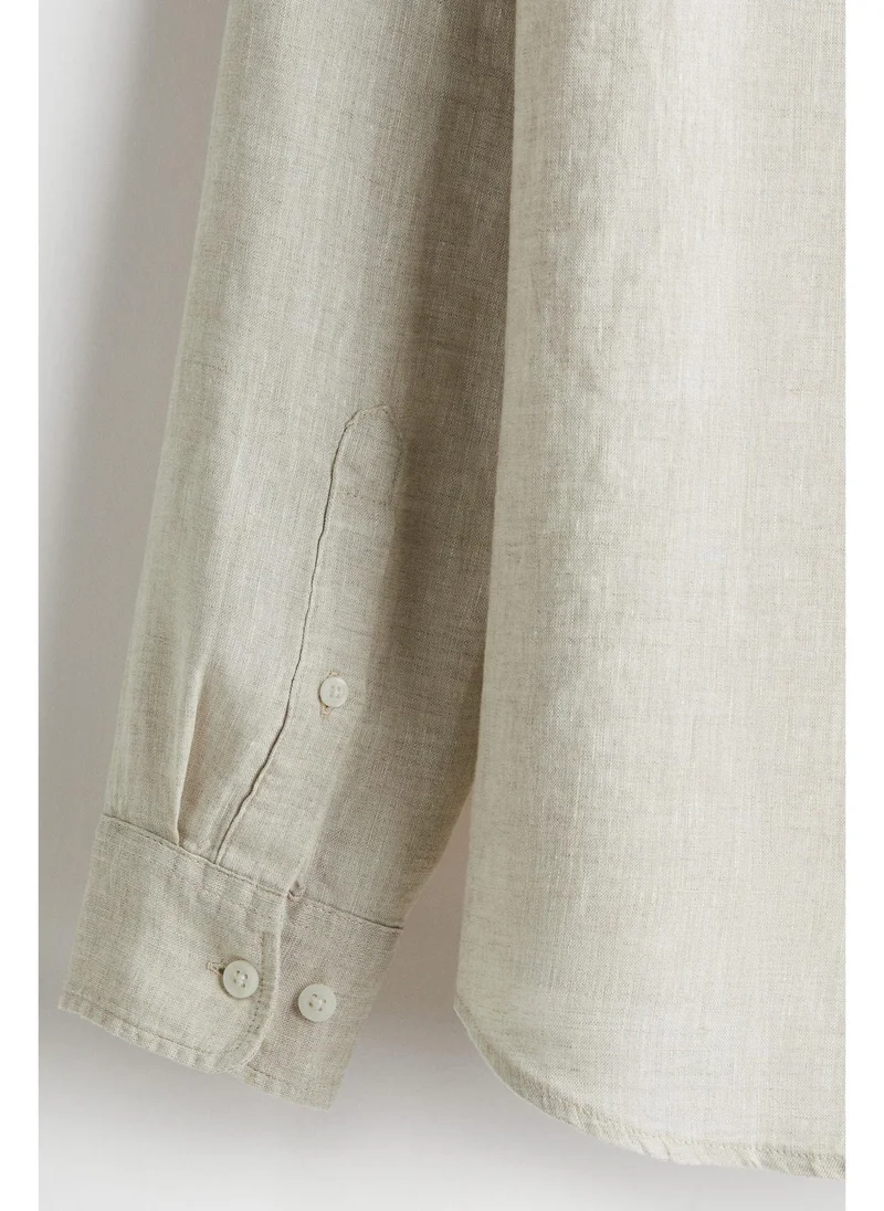 اتش اند ام Regular Fit Linen shirt