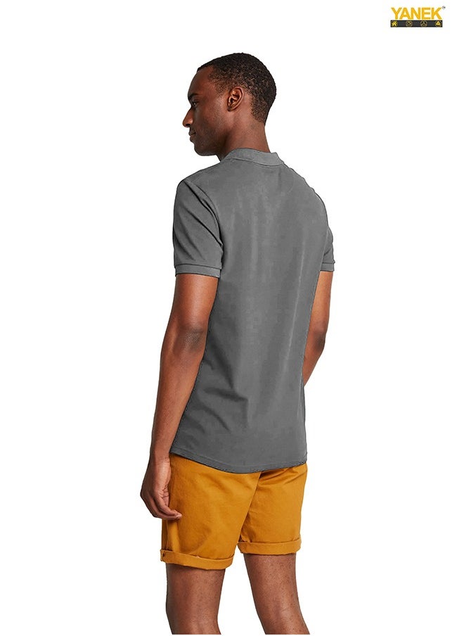 YANEK Men's Regular Fit Polo Shirt Premium Half Sleeve Tee  - Image 3