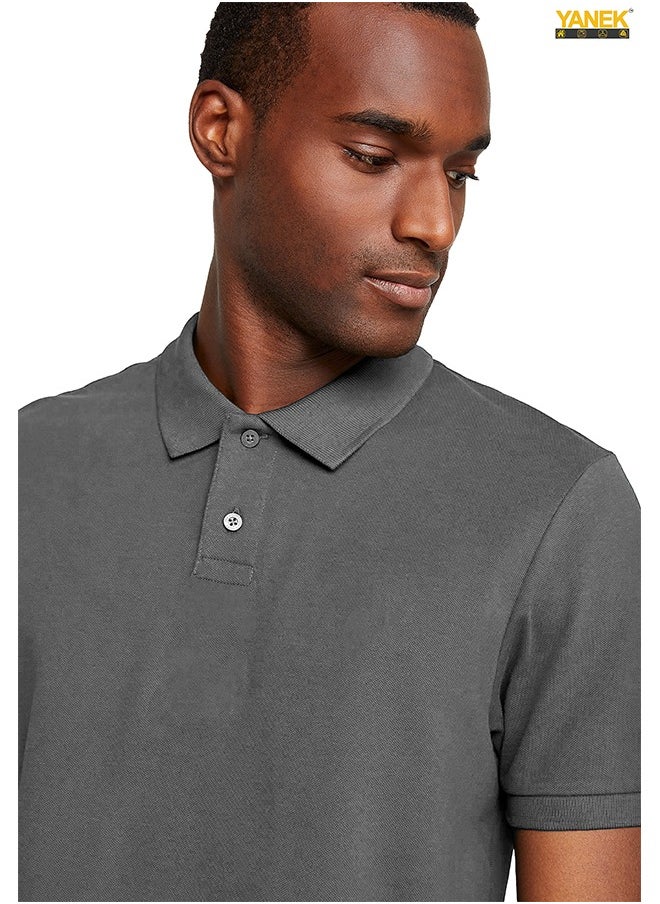 YANEK Men's Regular Fit Polo Shirt Premium Half Sleeve Tee  - Image 2