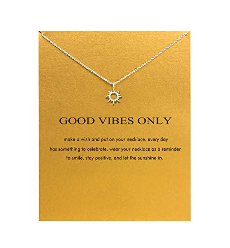 Baydurcan Hundred River Sun Necklace Pendant Chain Necklace with Message Card Gift Card (Sun Hollow s) - Image 5